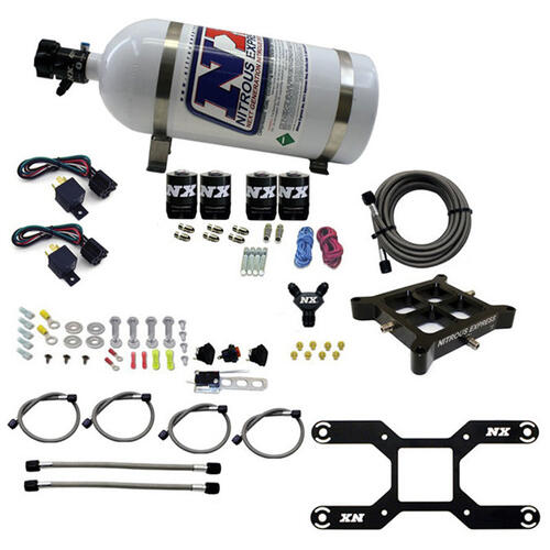 Nitrous Express Nitrous Plate System Dry, Quad Stage Billet Crossbar Plate System 100-2000HP (4150