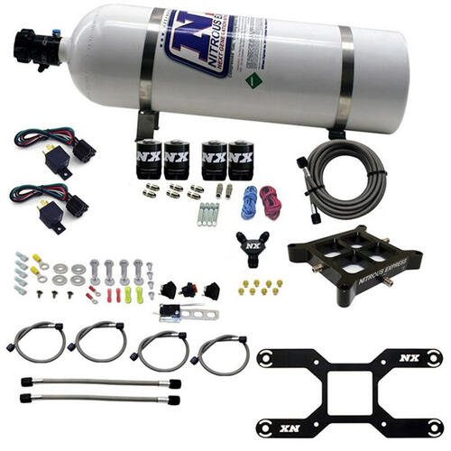 Nitrous Express Nitrous Plate System Dry, Quad Stage Billet Crossbar Plate System 100-2000HP (4150