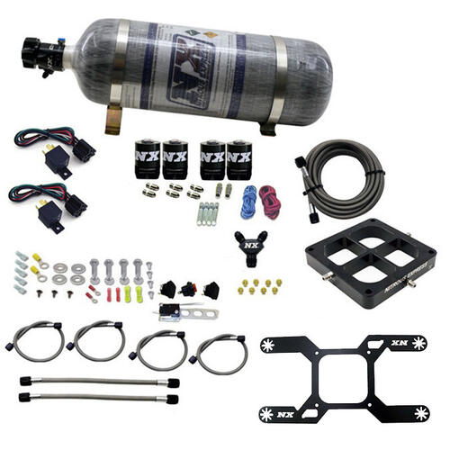 Nitrous Express Nitrous Plate System Dry, Quad Stage Billet Crossbar Plate System 100-2000HP