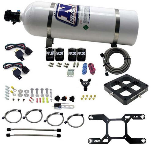 Nitrous Express Nitrous Plate System Dry, Quad Stage Billet Crossbar Plate System 100-2000HP (4500