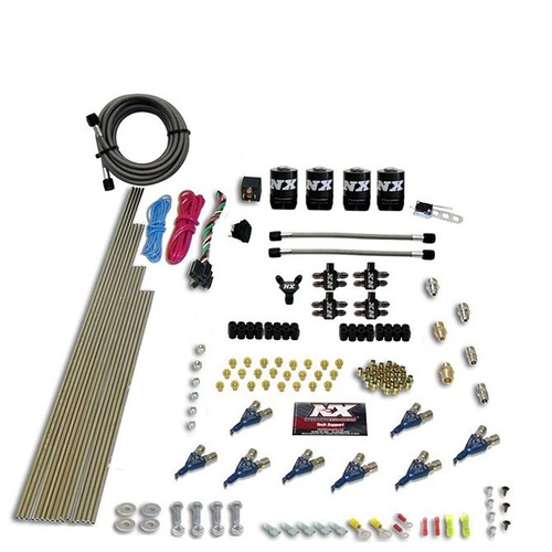 Nitrous Express 8 Cyl, Piranha, Wet, Square Bore, Direct Port, 4-Barrel, 200-500Hp, No Bottle, Efi Jets,