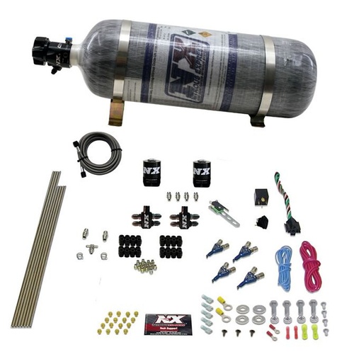 Nitrous Express Nitrous System, 4 Cyl, Gas, Piranha Direct Port, Efi, 50-250Hp, Composite Bottle