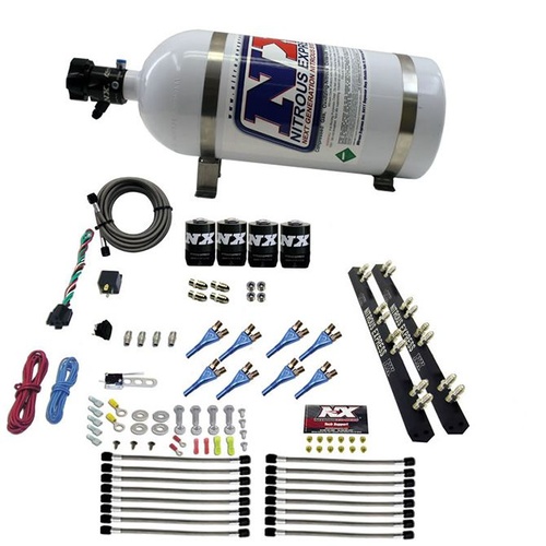 Nitrous Express Nitrous System, 8-Cyl, Soft Line, Shark, Rail, 10Lb Bottle