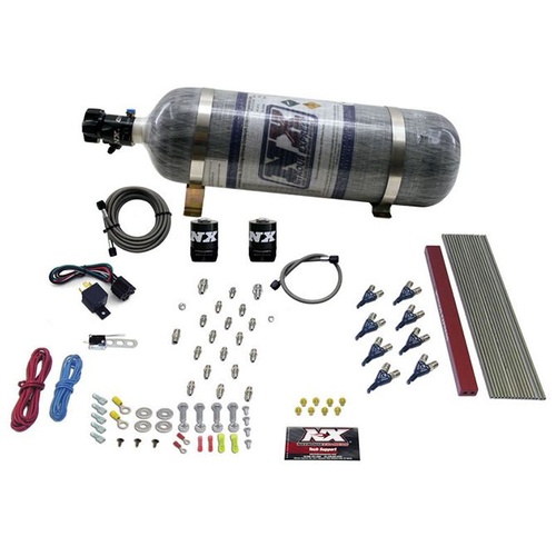 Nitrous Express 8 Cylinder Lt1, Ls1 Pro Piranha Nozzle Gas w/ Composite Bottle, Kit