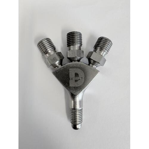Nitrous Express Nitrous Nozzle; Triple D (1/8" NPT) 3 Stage Dry, Each (Clearance)