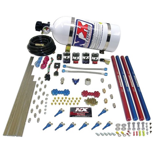 Nitrous Express Shark/Alc (250-350-450-550-650Hp) 2 Solenoid System w/ 10LB Bottle, Kit