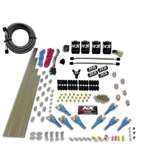 Nitrous Express Nitrous System, 8 Cyl, Shark Direct Port, 4 Solenoids, 200-600Hp Jetting, Without Bottle