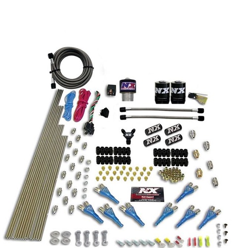 Nitrous Express Pro-Shk/Gas (200,300,400,500,600Hp) 2 Fuel, 1 Supershark Solenoid Less Bottle, Kit