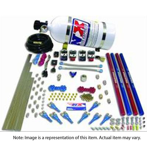 Nitrous Express Pro-Shk/Gas, 2 Fuel, 1 Supershark Solenoid, 200-600Hp, Composite Bottle
