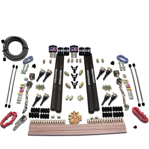 Nitrous Express Sx2 Dual Stg/Gas/Rails 8 Nzls (200-1200Hp) Less Bottle, Kit