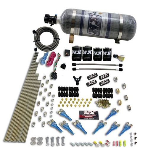 Nitrous Express 8 Cyl, Shark Direct Port, 4 Solenoids, Composite Bottle, 200-600Hp Jetting