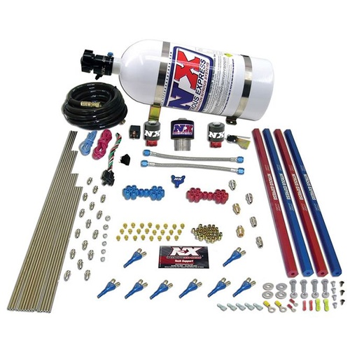 Nitrous Express 8 Cyl, Pro-Shk/Gas, Rails, 200-600Hp, 15Lb Bottle