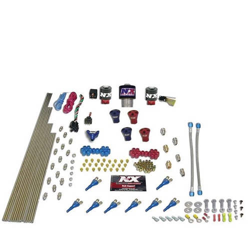Nitrous Express Pro-Shk/Gas (200,300,400,500,600Hp) 2 Fuel, 1 Supershark Solenoid Less Bottle, Kit