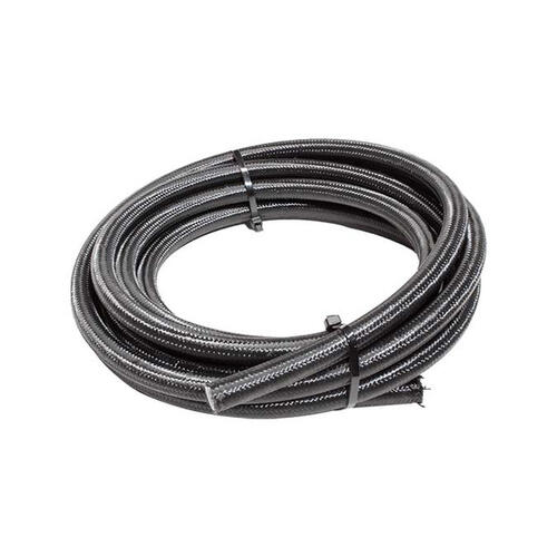 Nitrous Express PTFE Hose 6AN Braided Stainless - 15Ft Black