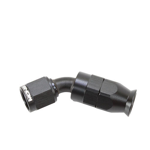 Nitrous Express Fuel Fitting -6AN 45 Degree PTFE Hose End (Black)