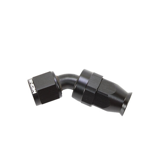 Nitrous Express Fuel Fitting -8AN 45 Degree PTFE Hose End (Black)