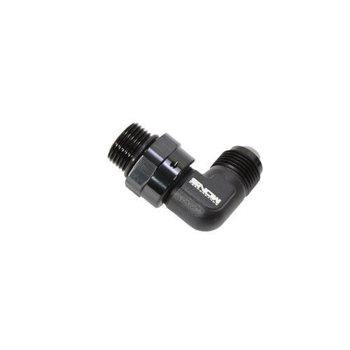 Nitrous Express Fuel Fitting -8AN ORB to -8AN 90 Degree Swivel Fitting (Black)