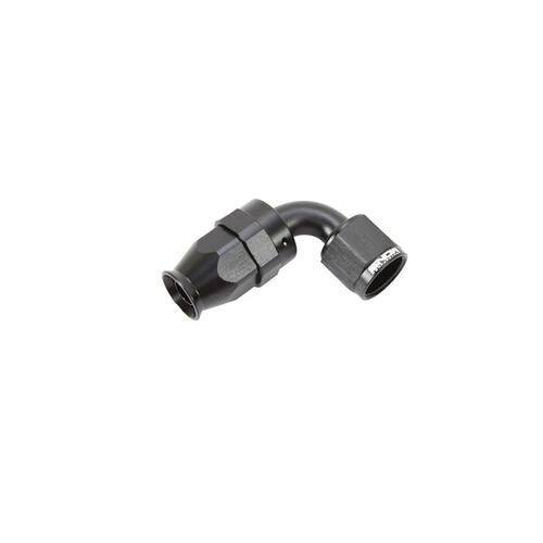 Nitrous Express Fuel Fitting -8AN 90 Degree PTFE Hose End (Black)