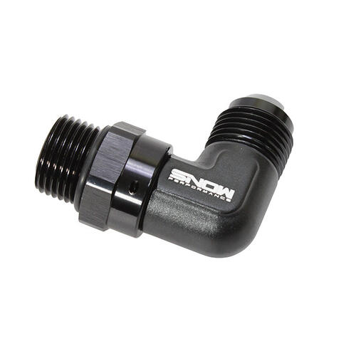 Nitrous Express Fuel Fitting -10AN ORB to -12AN 90 Degree Swivel Fitting (Black)
