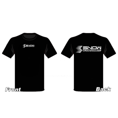 Snow Performance Snow, T-Shirt, Black w/White Logo XL 