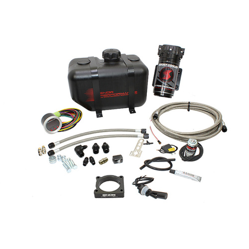 Snow Performance Water-Methanol Injection Kit, Stage 2 Boost Cooler? 2011-17 Ford Mustang Gt 5.0L Forced Induction (SS Braided Line, 4AN Fittings)