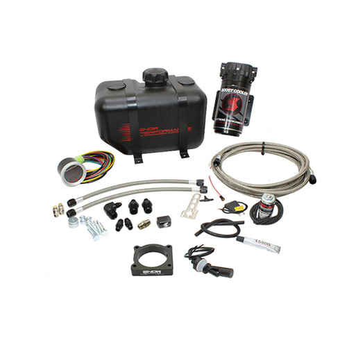 Snow Performance Water-Methanol Injection Kit, Stage 2 Boost Cooler 2011-17 Ford Mustang Gt 5.0L Forced Induction (SS Braided Line, 4AN Fittings)