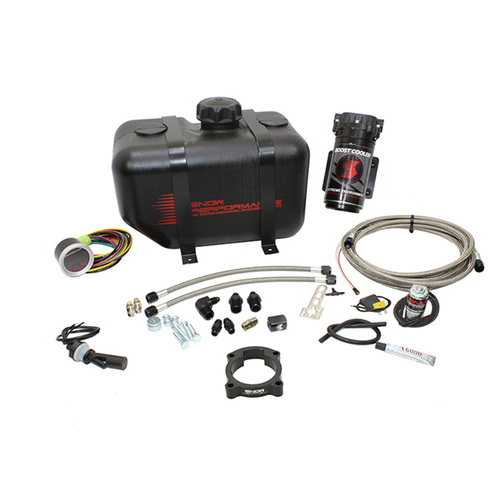 Snow Performance Water-Methanol Injection Kit, Stage 3 Boost Cooler? Direct Injected 2D Map Progressive (Red High Temp Nylon, Quick-Connect Fittings)