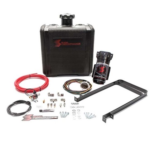 Snow Performance Water/Methanol Injection System, Diesel Stage 2 Boost Cooler, Ford 7.3/6.0/6.4/6.7 Powerstroke (Red High Temp Nylon Tubing, Quick-Con