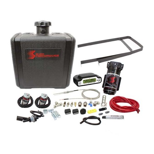 Snow Performance Water/Methanol Injection System, Diesel Stage 3 Boost Cooler, Universal (Red High Temp Nylon Tubing, Quick-Connect Fittings)