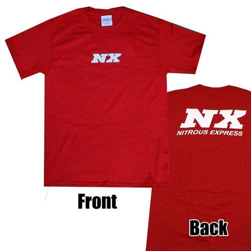 Nitrous Express Logo T-Shirt, Red with White NX