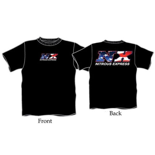 Nitrous Express American Flag T-Shirt, Black