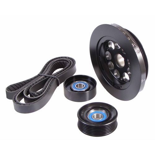 PowerBond Power Pully Kit, Harmonic Balancer Pulley Underdrive 20%, Ford Falcon BA BF FG & XR6 Turbo, Barra 4.0L, Each