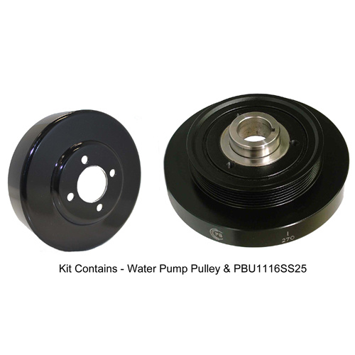 PowerBond Power Pully Kit, Harmonic Balancer Pulley Underdrive 25%, Ford BA BF, Fairlane FG 5.4Lt, XR8, Kit