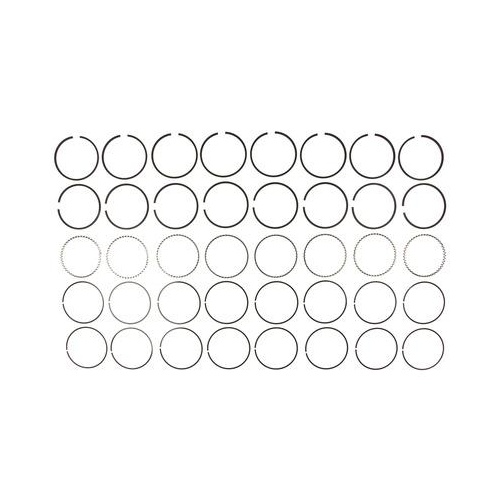 Perfect Circle Ring Set, Plain, Chev. 427, 454 Engs. (66-77), Chev.Trk. 454(7.4L) Eng. (70-90), Chry. 383 En, Set