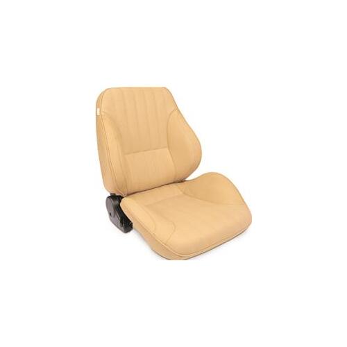 Procar Seat, Rally Lowback Series 1050, Driver Side, Vinyl, Beige, Lever Recline Style, Each