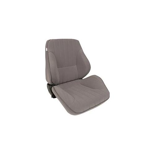 Procar Seat, Rally Lowback Series 1050, Driver Side, Velour, Gray, Lever Recline, Each