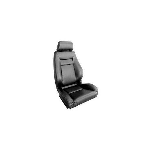 Procar Seat, Elite Series 1100, Reclining, Left Side, Vinyl, Black, Each