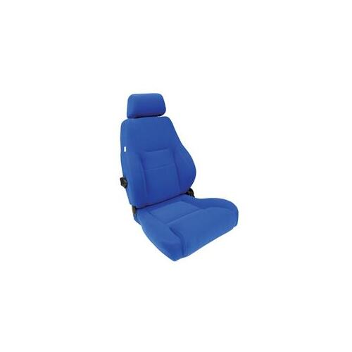 Procar Seat, Elite Lumbar Series 1200, Reclining, Driver Side, Velour, Blue, Each