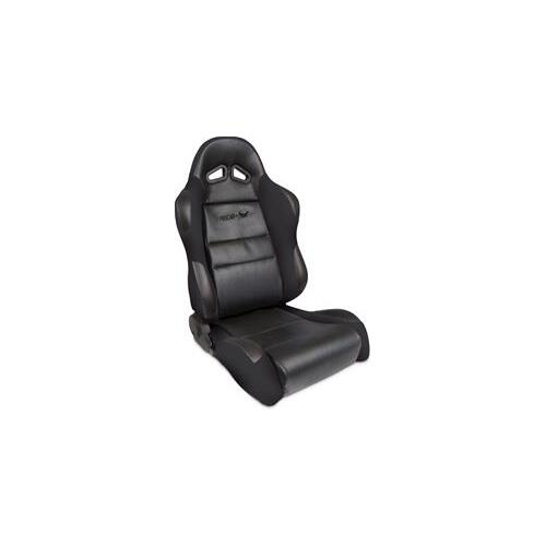 Procar Seat, Sportsman Series 1605, Lever Reclining, Driver Side, Black Vinyl Inside, Black Velour Wings and Bolsters, Each
