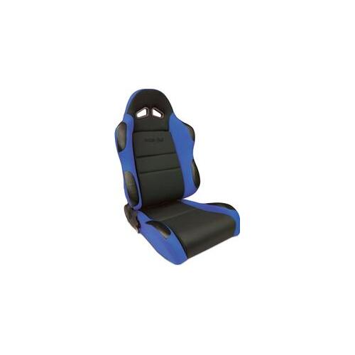Procar Seat, Sportsman Series 1606, Lever Reclining, Driver Side, Velour, Black/Blue, Each