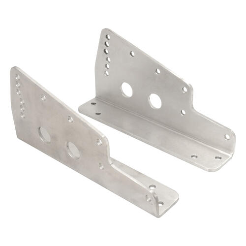 Proflow Aluminium Race Seat Mounting Brackets, Pair, Aluminium, Universal, Silver