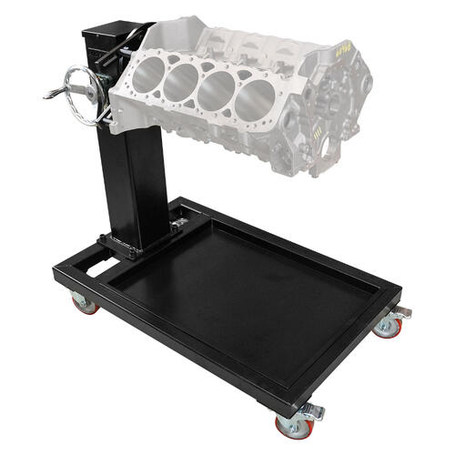 Proflow Pro Heavy Duty Engine Stand  500Kg, 360deg Turntable & Handle, Black Powder Coated, with Drip Tray, Kit