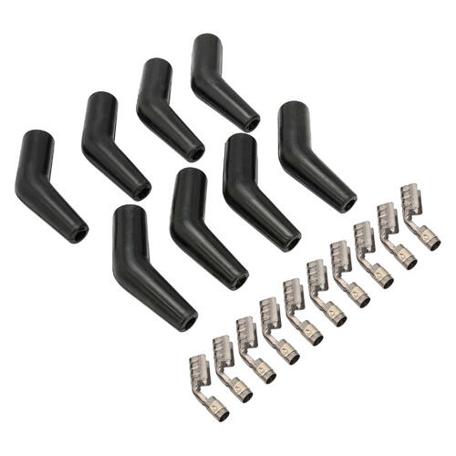 Proflow SuperMax Wire, 135 Degree Spark Plug Boot And Terminal Kit, 8 Boots, 10 Terminals, Kit