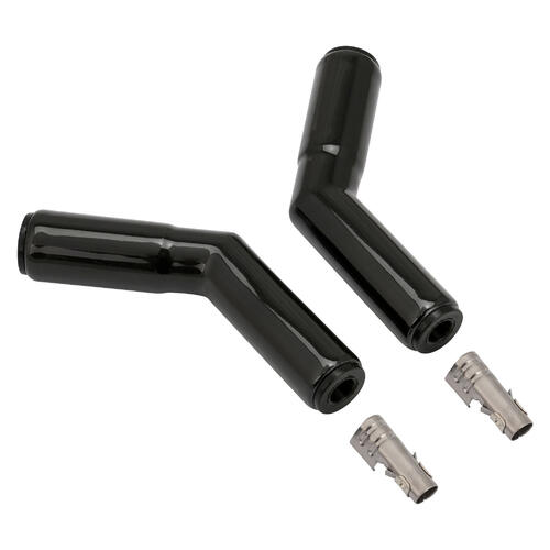 Proflow SuperMax Wire, 135 Degree Ceramic Spark Plug Boot and Terminal, 2 Boots, 2 Terminals, Pair