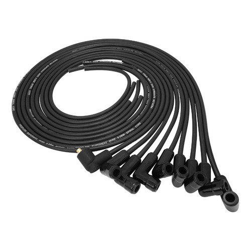 Proflow SuperMax Wire, Ignition Lead Kit, 8.5mm Spiral Core, Black, Ceramic 90 Deg Plug, Hei & Socket Cap, Universal, V8 with Separator Set
