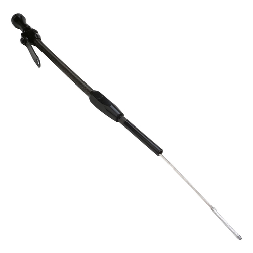Proflow Dipstick with Tube, Engine, Braided Black Stainless Steel/Aluminium, For Chevrolet, Small Block, 1980-Up, Each