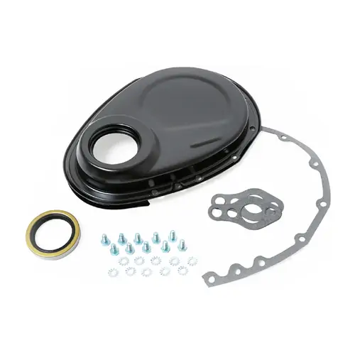 Proflow Timing Chain Cover Kit, SB For Chevrolet with Seal & Gaskets , Hardware (Black Steel), Kit