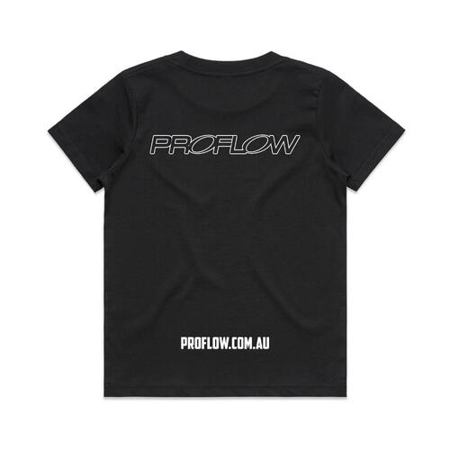 Proflow Logo T-Shirt, Cotton, Black, Youth