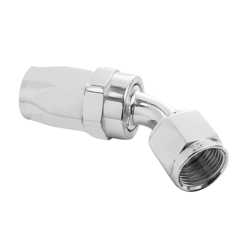 Proflow 45 Degree Hose End -04AN Hose to Female, Polished