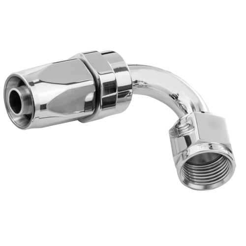 Proflow 120 Degree Hose End -06AN Hose to Female, Polished